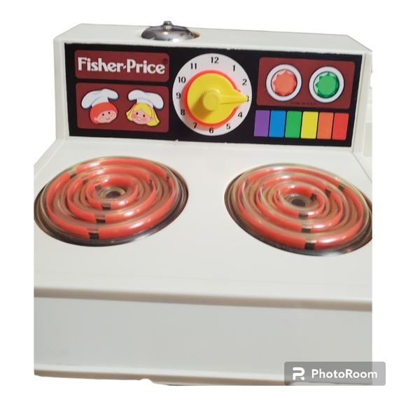 Vintage 1978 Fisher Price Stove Top Toy Range Glow Magic Burners #919 Made USA - Picture 5 of 15